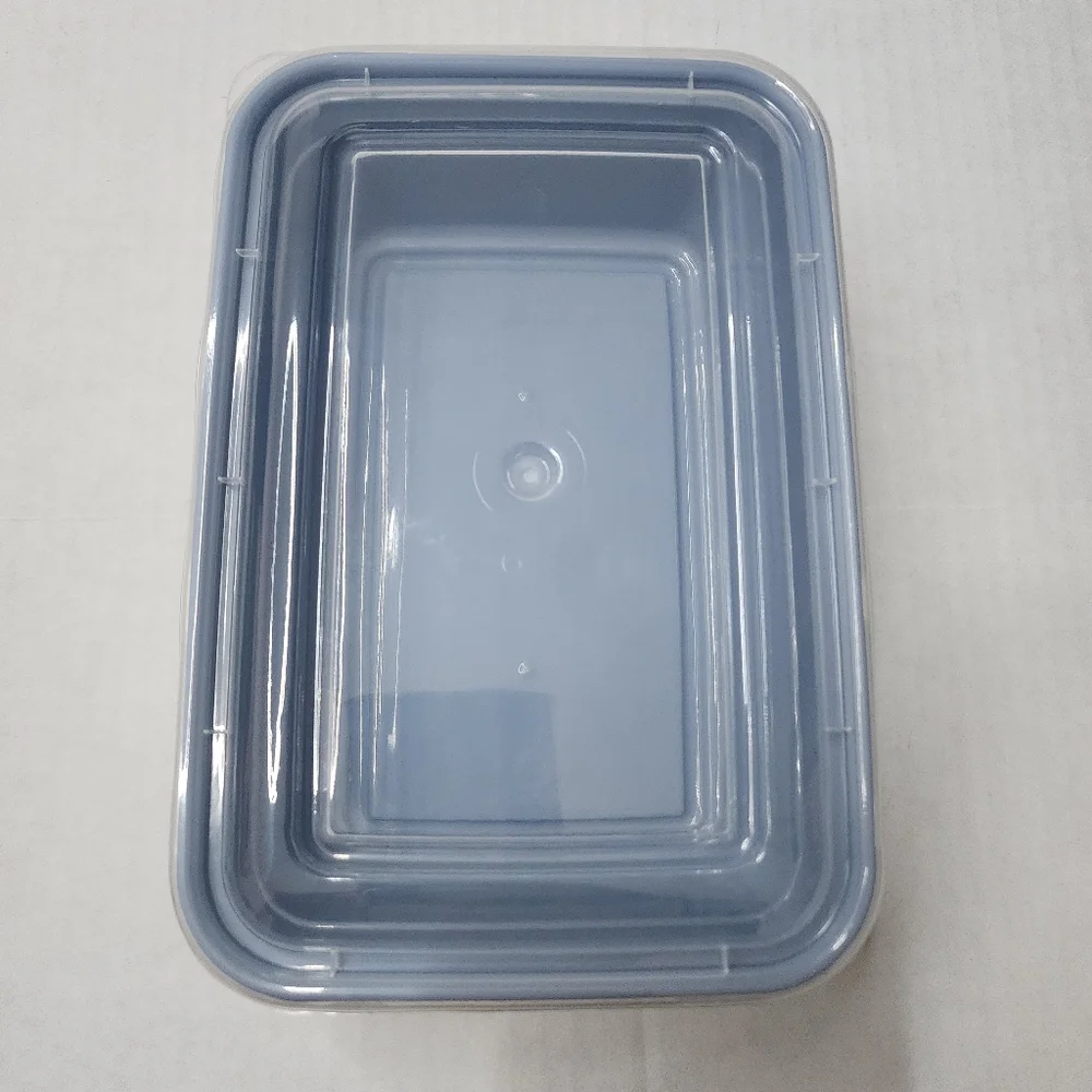 10pc Blue Meal Prep Set w Clear Lid